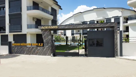 Aderans proje girişi ve tabelası, kuş bakışı