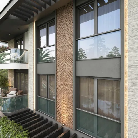 Esen & Hill balkon ve cephe malzeme detayı