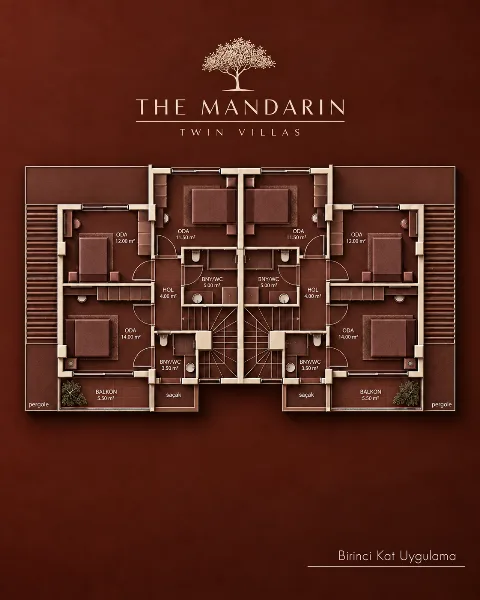 The Mandarin birinci kat planı